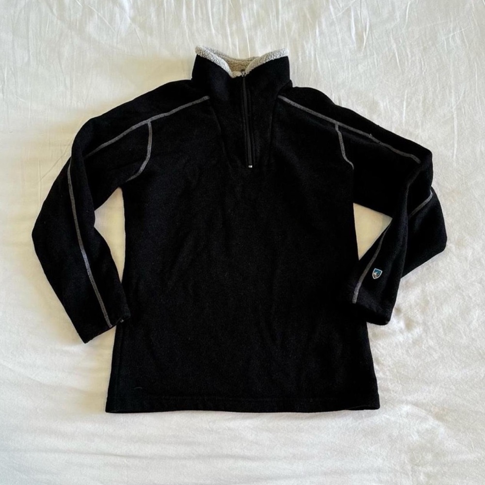 Kuhl Black Sweater with Gray Accents